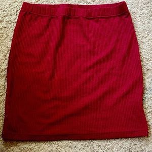 Wine Colored Mini Skirt